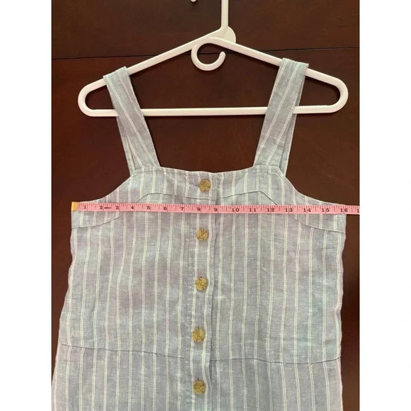 Everlane NWT Blue & White Striped Linen Jumpsuit WITHOUT BELT Size 0 - Picture 7 of 13